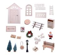 Puerta Elfo Navidad, Accesorios de Duendes de Navidad, Puerta Elfos Navideños Adornos Navidad, Accesorios Puerta de Gnomo, Juego de Regalo Navidad para Niños, Puerta de Navidad Juego de Miniatura