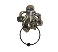 Puerta - Escultura de pared de pulpo de criatura de 9 x 5 x 17,5 cm de profundidad, accesorios para el hogar, artesanía de resina, figura de diseño clásico vintage, para decoración de café temático