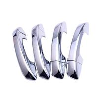 Puerta exterior Embellecedor De Manija Puerta Lateral Coche Cromado En Fibra Carbono Para Volkswagen Para Skoda Para SUPERB 3T4 3T5 2009-2015(Silver)