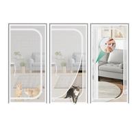 Puerta For Mascotas, Rejilla For Gatos,Puerta De Balcón, Rejilla Protectora For Gatos Engrosada, Mosquitera For Sala De Estar, Dormitorio, Cocina, Terraza, Puerta De Rejilla (Blanco, 120x220cm)