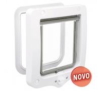 Puerta gatera 2 funciones - Trixie - Tamaño: L | Color: Blanco