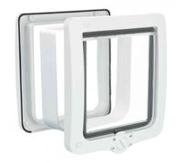 Puerta gatera 4 funciones con túnel XL - Trixie - Tamaño: XL | Color: Blanco