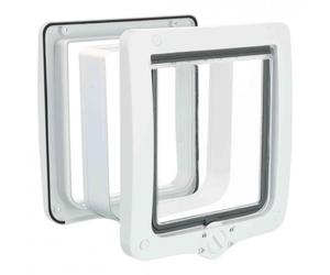 Puerta gatera 4 funciones con túnel XL - Trixie - Tamaño: XL | Color: Blanco