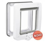 Puerta gatera 4 funciones - Trixie - Tamaño: L | Color: Blanco