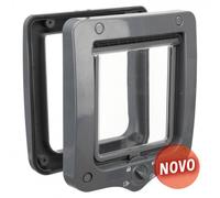 Puerta gatera 4 funciones - Trixie - Tamaño: L | Color: Gris