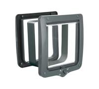 Puerta gatera para el hogar para gatos color Gris