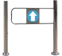 Puerta giratoria automática - Puerta unidireccional de Carga no controlada, construcción metálica de 90°, Adecuada para mercados, Tiendas y Locales comerciales - Dimensiones: 75 x 100 cm - S