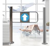 Puerta giratoria de Seguridad para mercados: Puerta de Acceso Manual de 90 Grados, Adecuada para entradas de Tiendas/bibliotecas, con Montaje en Columna para Mayor Seguridad y protección.