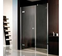 Puerta giratoria del taller HSK con panel fijo en nicho de 3 partes, dimensiones: 160,0 x 200,0 cm, parada a la derecha, 17035160-R-41-50edelglas, Cabinas de ducha: Aspecto cromado: ESG transparente c