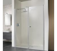 Puerta giratoria HSK Exklusiv para nicho, 2 piezas, tamaño: 140 x 200 cm, tope a la derecha, 414140-R-41-120, Cabinas de ducha: Aspecto cromado: Vidrio real TwinSeal
