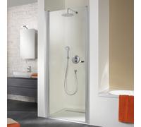 Puerta giratoria HSK Exklusiv para nicho, tamaño: 80 x 200 cm, tope a la izquierda, 401080-L-41-50edelglas, Cabinas de ducha: Aspecto cromado: ESG transparente con cristal precioso