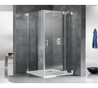 Puerta giratoria HSK K2 sobre panel lateral + panel lateral, K2.23, tamaño: hasta 100,0 x 200,0 cm, tope derecho, K2.23-R-41-50, Cabinas de ducha: Aspecto cromado: ESG transparente