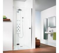 Puerta giratoria HSK Premium Softcube en nicho, tamaño: 100 x 200 cm, tope con giro a la izquierda, 6801100-L-41-50edelglas, Cabinas de ducha: Aspecto cromado: ESG transparente con cristal precioso