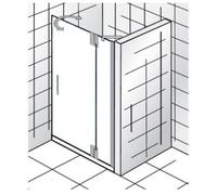Puerta HSK K2P con bisagras en la parte lateral para nicho, medidas: 100,0 cm x 200,0 cm, tope a la derecha, 2101100-R-41-50edelglas, Cabinas de ducha: Aspecto cromado: ESG transparente con cristal pr