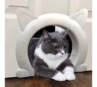 Puerta interior para gatos, sin solapa, puerta grande para mascotas, pestillo seguro a prueba de mascotas para gatos, gatitos, perros pequeños de hasta 20 libras, no necesita entrenamiento, fácil