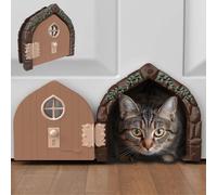 Puerta Interior para Mascotas: Puerta privada Grande para Gatos de hasta 20 Libras, Duradera y versátil, Puerta Interior para Gatitos para núcleo sólido o Hueco, cómoda, Segura con cerraduras