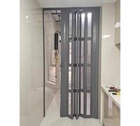 Puerta interior plegable con paneles transparentes, aislamiento térmico magnético para cocina, dormitorio, armario, pantalla deslizante