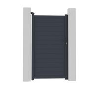 Puerta jardin aluminio Marc - 101.2 x 180.9 cm - Gris