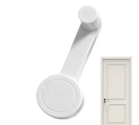 Puerta Lever Lock, Safety Stopper, Handle Guard, Childproof Petproof Adhesive Design, Reusable No-Drill Mount, (2 Pack White), for Bathroom, Apartment, Rental & Vacation Home