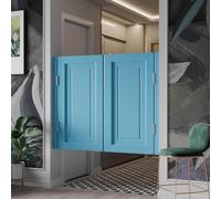 Puerta Madera para CafeteríAs Y Salones Puertas Batientes Interiores Equipadas Con Cuatro Bisagras MetáLicas Que Permiten Una Apertura 180 Grados InstalacióN Sencilla I Light blue 70x90cm/27.6x35.4in