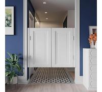 Puerta Madera para CafeteríAs Y Salones Puertas Batientes Interiores Equipadas Con Cuatro Bisagras MetáLicas Que Permiten Una Apertura 180 Grados InstalacióN Sencilla Ideale White 70x90cm/27.6x35.4in