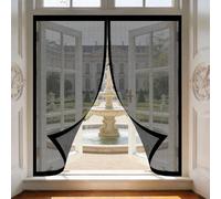 Puerta Magnética 100 x 130 cm Cierre Automático, Mantiene El Aire Fresco en El Interior, Fácil de Instalar, Los Bichos Fuera Mosquitera Magnética para Puerta Exterior, Negro
