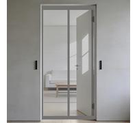 Puerta Magnética 100 x 130 cm Cierre Automático, Mantiene El Aire Fresco en El Interior, Fácil de Instalar, Los Bichos Fuera Mosquiteras Magneticas para Puerta Exterior, Gris