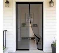 Puerta Magnética 100 x 130 cm Cierre Automático, Mantiene El Aire Fresco en El Interior, Fácil de Instalar, Los Bichos Fuera Mosquitera para Puertas para Puerta Exterior, Negro