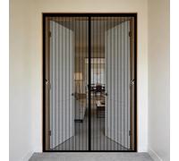 Puerta Magnética 100 x 200 cm Cortina Mosquitera Puerta Magnetica Cierre Magnético de Arriba a Abajo, Automáticamente, Mantiene El Aire Fresco, para Balcón Dormitorio, Negro