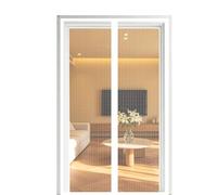 Puerta Magnética 100 x 205 cm Anti-Insectos Cortinas Mosquiteras Instalación sin Taladro para Puerta Exterior de Balcón Patio, Blanco