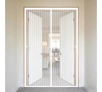 Puerta Magnética 100 x 205 cm Cortina Mosquitera Puerta Magnetica Cierre Magnético de Arriba a Abajo, Automáticamente, Mantiene El Aire Fresco, para Balcón Dormitorio, Blanco