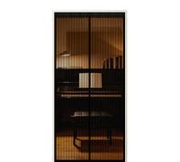 Puerta Magnética 100 x 240 cm Cierre Automático Mosquiteras para Ventanas Instalación sin Taladro para Puerta Exterior de Balcón Patio, Negro