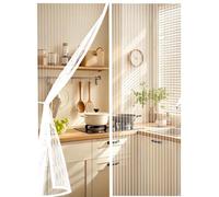 Puerta Magnética 100x198cm(AnchoxAlto) Anti-Insectos, Mantiene El Aire Fresco Cortina Mosquitera Magnética para Puertas Imán sin Necesidad de Taladrar para Balcon Patio Corredera, Blanco