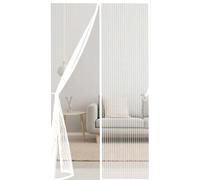 Puerta Magnética 100x231cm(AnchoxAlto) Varios Tallas, Cierre Automático Cortina Puerta Magnetica Imantada Resistente a La Rotura, Resistente para Balcon Patio Corredera, Blanco