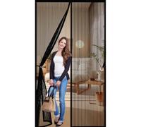 Puerta Magnética 100x255cm(AnchoxAlto) Varios Tallas, Cierre Automático Mosquitera Magnética para Puerta de Resistente a La Rotura, Resistente para Exterior Cocina Balcón Y, Negro