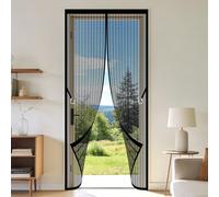Puerta Magnética 101 x 284 cm Se Cierra Automáticamente Mosquitera Puertas Cortina Mosquitera Magnética Resistente a La Rotura para Puerta Del Balcón, Patio, Negro