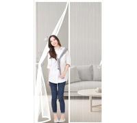 Puerta Magnética 103 x 246 cm Varios Tallas, Cierre Automático Cortina Antimosquitos con Iman Resistente a La Rotura, Resistente para Balcon Patio Corredera, Blanco