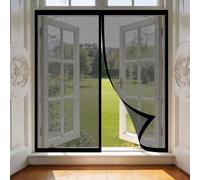 Puerta Magnética 106 x 100 cm Cierre Automático, Mantiene El Aire Fresco en El Interior, Fácil de Instalar, Los Bichos Fuera Cortina Contra Mosquitos para Puerta Exterior, Negro