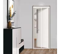 Puerta Magnética 108 x 184 cm Cierre Automático Mosquitera Cortina Puerta Magnetica Fácil Instalación sin Taladrar para Dormitorio Cocina, Correderas Garaje, Blanco