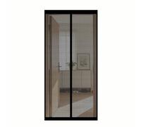 Puerta Magnética 110 x 230 cm Junta Magnética de Arriba a Abajo, sin Taladrar, Transpirables, Resistente Al Viento Mosquito Net para Puerta Corredera, Negro