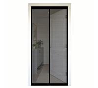 Puerta Magnética 110 x 230 cm Junta Magnética de Arriba a Abajo, sin Taladrar, Transpirables, Resistente Al Viento Cortina Antimosquitos para Puerta Exterior, Negro