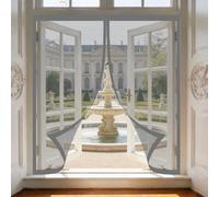 Puerta Magnética 118 x 160 cm Cierre Automático, Mantiene El Aire Fresco en El Interior, Fácil de Instalar, Los Bichos Fuera Mosquitera Magnética para Puerta Exterior, Gris