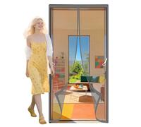 Puerta Magnética 120 x 274 cm Imanes para Un Autocierre Cortina Mosquitera Puerta Exterior Proteja a su Familia de Los Mosquitos para Balcón Corredera de Patio, Gris