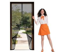 Puerta Magnética 125 x 200 cm Cierre Magnético de Arriba a Abajo Mosquitera Puertas Cortina Mosquitera Magnética Resistente a La Rotura para Todos Los Tamaños de Puertas, Negro