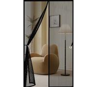 Puerta Magnética 133 x 216 cm Varios Tallas, Cierre Automático Mosquitera Magnética para Puertas Resistente a La Rotura, Resistente para Balcon Patio Corredera, Negro