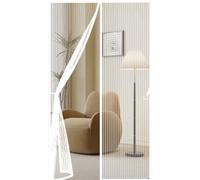 Puerta Magnética 133 x 234 cm Varios Tallas, Cierre Automático Mosquitera Magnética para Puertas Resistente a La Rotura, Resistente para Balcon Patio Corredera, Blanco