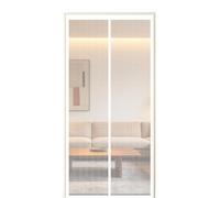 Puerta Magnética 135 x 200 cm Cierre Automático Mosquitera para Puerta con Imanes Potentes Instalación sin Taladro para Exterior de Balcón Patio, Blanco