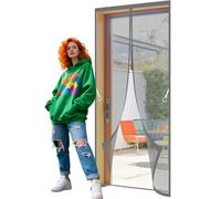 Puerta Magnética 138 x 191 cm Imán sin Necesidad de Taladrar Cortina Puerta Exterior de Balcón Patio Mantiene El Aire Fresco para Balcón Corredera de Patio, Gris
