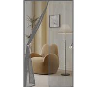 Puerta Magnética 139 x 180 cm Varios Tallas, Cierre Automático Mosquitera Magnética para Puertas Resistente a La Rotura, Resistente para Balcon Patio Corredera, Gris