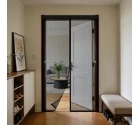 Puerta Magnética 145 x 160 cm Cortina Mosquitera Puerta Magnetica Cierre Magnético de Arriba a Abajo, Automáticamente, Mantiene El Aire Fresco, para Patio Balcón, Negro